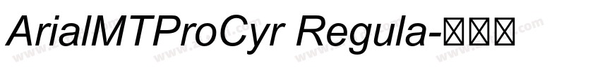 ArialMTProCyr Regula字体转换